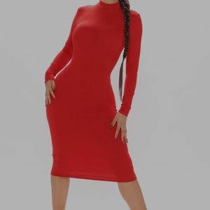 True Red Midi Dress